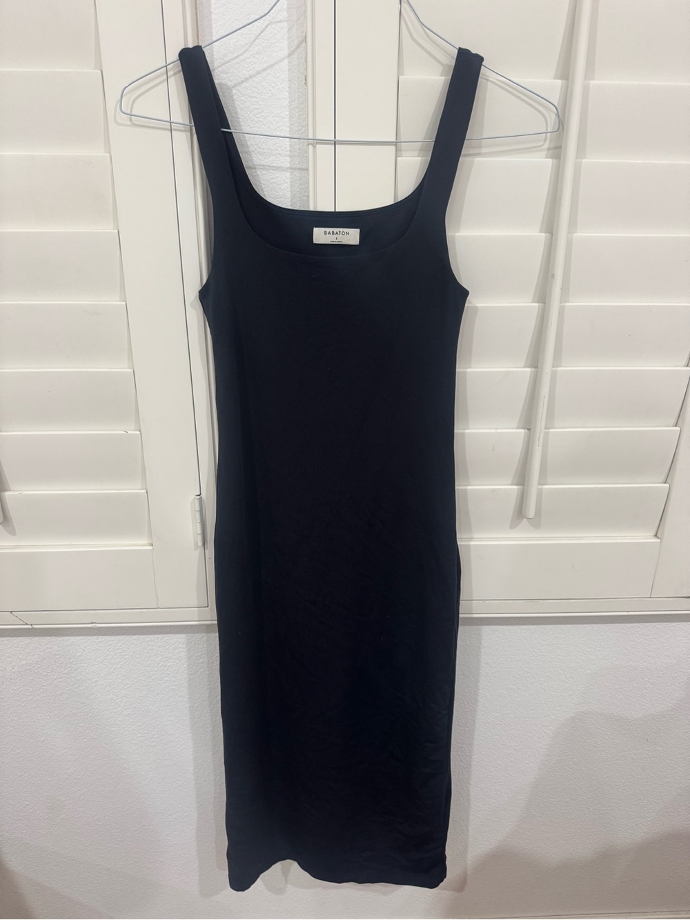 Babaton Black Tank Midi Dress